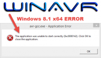 WinAVR Win81x64 ERROR